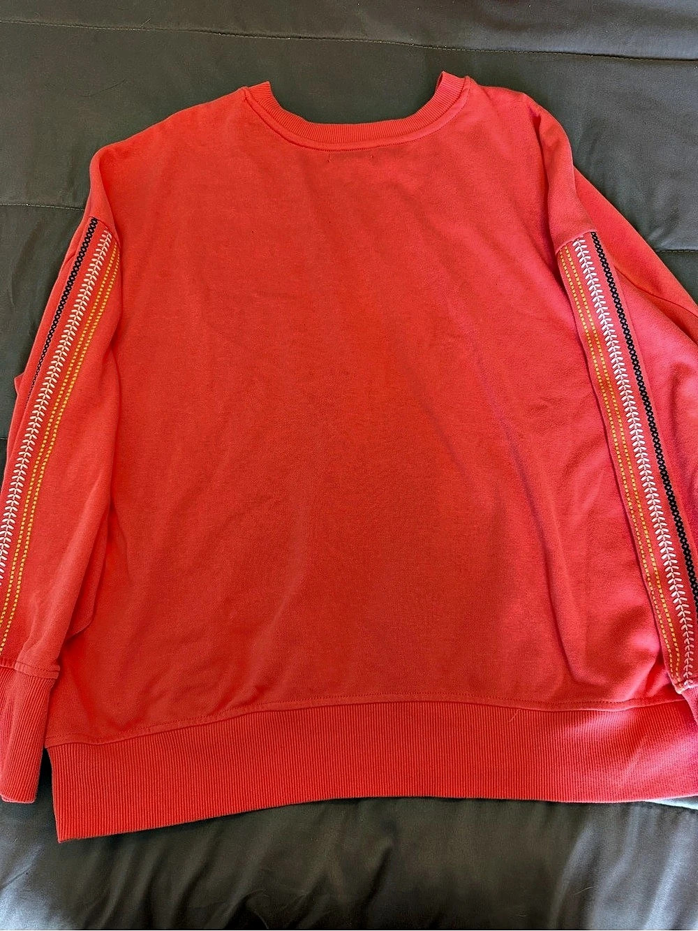 maurices Sun Embroidered French Terry Sweatshirt coral Size 1X